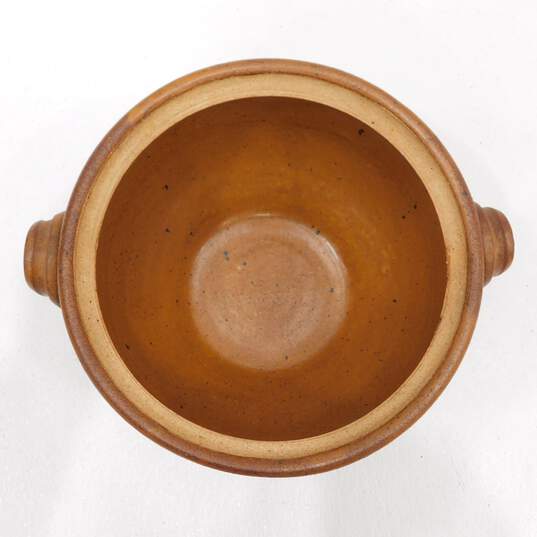 Ceramic Salt Glazed Art Deco Light Brown Clay Soup Tureen No Spoon image number 5