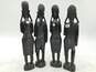African Tribal Warrior Men And Women Hand Carved Statue Figures Made In Kenya image number 10