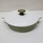 Corning Ware 8.5 in. Green and White Lidded Braiser image number 1
