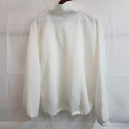 J Crew white half zip pullover fleece sweater L nwt alternative image