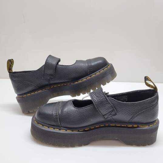 Dr. Martens ADDINA FLWR  Flower Buckle Leather Platform Shoes Size 11 image number 1