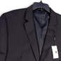 NWT Mens Black Pinstripe Long Sleeve Notch Lapel Two Button Blazer Size 52R image number 3