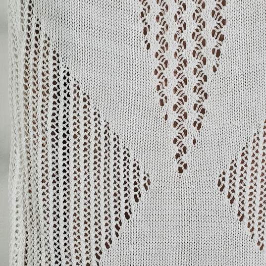 Bebe Women White Pointelle Sweater Midi Dress S NWT image number 5