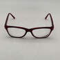 Womens Berry Laminate 5532 Full Rim Rectangular Eyeglasses Frame With Case image number 2