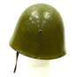 Vintage Cold War Era Bulgarian Army Steel Military Combat Helmet w/ Chin Strap image number 4