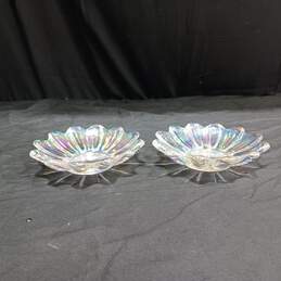 Pair of Carnival Glass Table Trays