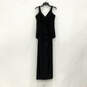 Womens Black Beaded Cold Shoulder Sleeve Back Zip Tiffin Maxi Dress Size 8 image number 1