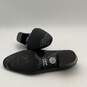 Neiman Marcus Womens Black Shiny Block Heel Slip-On Loafers Size 9.5 image number 5
