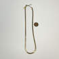 Designer J. Crew Gold-Tone Ring Clasp Fashionable Snake Chain Necklace image number 3