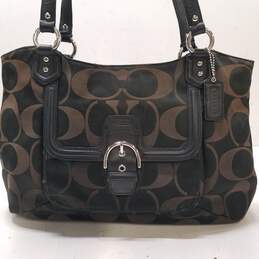 Coach Campbell Signature Belle Black/Brown Tote Bag