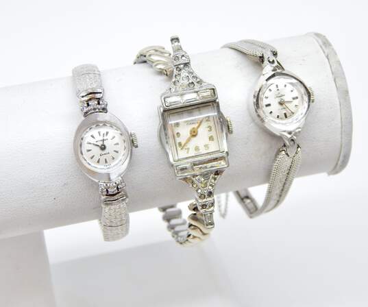 VNTG Seiko Bulova Wittnauer Cromwell & Tradition Women's Watches One Diamond Acc image number 2