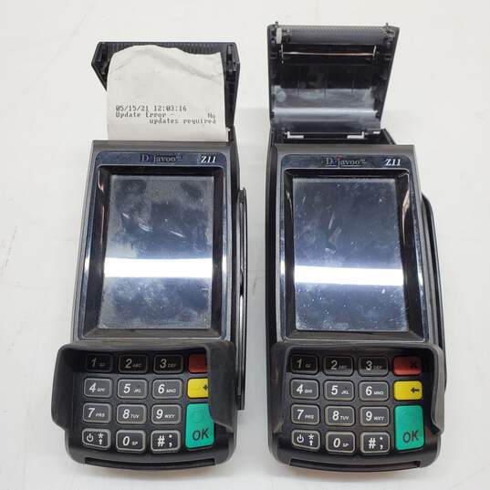 Lot of 2 Dejavoo Z11 Vega 3000 Credit Card Machines Untested #5 image number 1