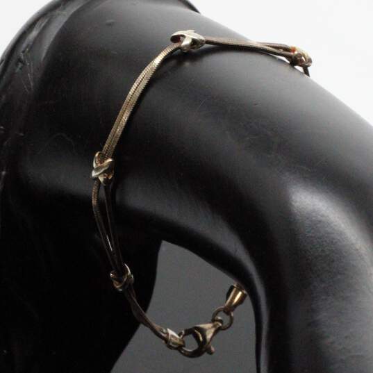 Artisan Sterling Silver Chain Bracelet (7.0in) - 4.51g image number 1