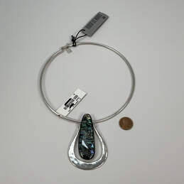 NWT Designer Robert Lee Morris Silver-Tone Abalone Choker Necklace alternative image