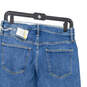 Women's Blue Raw Hem Denim High Rise Skinny Cropped Jeans Size 8 image number 4