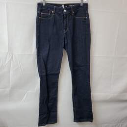 7 For All Mankind High Waist Straight Leg Blue Jeans Women's 28