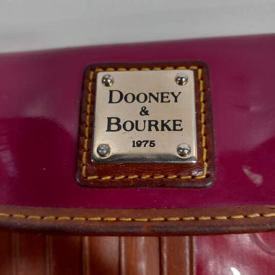 Dooney & Bourke Magenta Patent Leather Tri-Fold Wallet image number 5