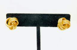 14K Yellow Gold Knot Post Earrings 1.7g