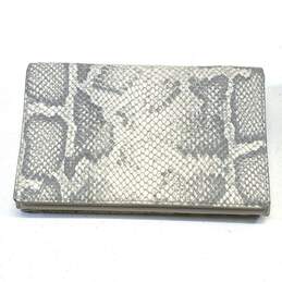 AllSaints Snake Embossed Flap Card Wallet Crossbody Bag