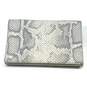 AllSaints Snake Embossed Flap Card Wallet Crossbody Bag image number 1