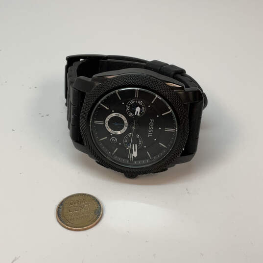 Designer Fossil FS4487 Black Stainless Steel Machine Analog Wristwatch image number 2