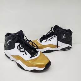 Jordan B' # 23 MN's Loyal Black, White & Gold High Rise Sneakers Size 13