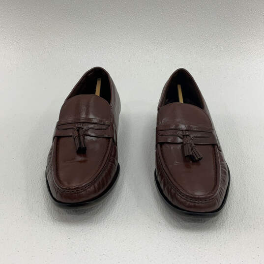 NIB Mens Riva 33521 Brown Tassel Moc Toe Loafer Dress Shoes Size 10.5 E image number 3