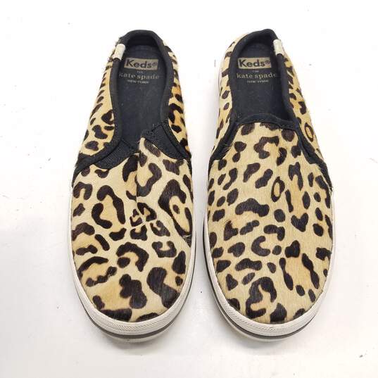 Kate Spade x Keds Leopard Print Calf Hair Slip On Sneakers Women's Size 6.5 image number 5