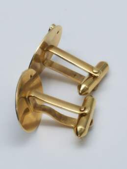 DB 14k Gold .15 Carat Diamond Oval Cuff Links 7.6g alternative image