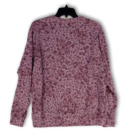 Womens Purple Studio to Street Print Crew Neck Pullover Sweatshirt Size M alternative image