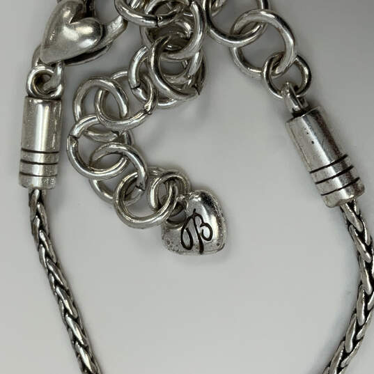 Designer Brighton Silver-Tone Fox Tail Chain Crescent Moon Pendant Necklace image number 4