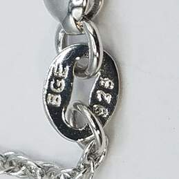BGE Sterling Silver Diamond Gold Tone Accent Gift Box Pendant Necklace 8.9g alternative image