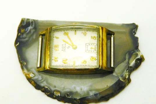 Vintage Gold Filled Elgin Deluxe 17 Jewel Mechanical Watch 19.7g image number 1