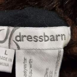 Dress Barn Women Brown Faux Fur Reversible Vest L