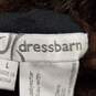 Dress Barn Women Brown Faux Fur Reversible Vest L image number 1