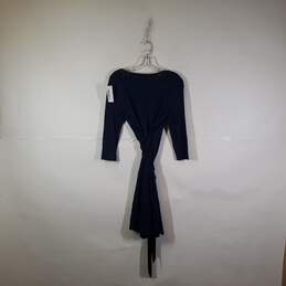 Womens Geometric Stretch Long Sleeve Knee Length Wrap Dress Size Small alternative image