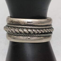 Vintage Hallmarked Heavy Sterling Silver Cuff Bracelet - 111.5g