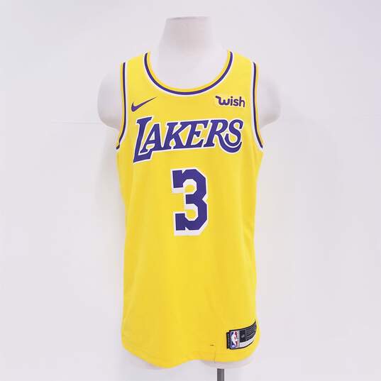 Nike Men's Anthony Davis L.A. Lakers Gold Jersey Sz. L image number 1