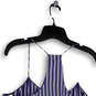 NWT Womens Blue White Striped Spaghetti Strap Pullover Camisole Top Size 10 image number 4