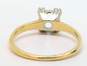 14K Yellow Gold Ring Setting For Round Solitaire Stone 2.0g image number 5