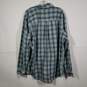 Mens Plaid Regular Fit Collared Long Sleeve Chest Pocket Button-Up Shirt Sz XXL image number 2