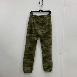 Womens Green Camouflage Elastic Waist Tapered Leg Sweatpants Size 1 alternative image