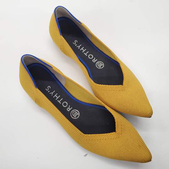 Rothy's Yellow Pointed Toe Flats Women's Size 7.5 image number 3