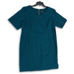 Ronni Nicole Womens Emerald Short Sleeve Back Zip Shift Dress Size 20W