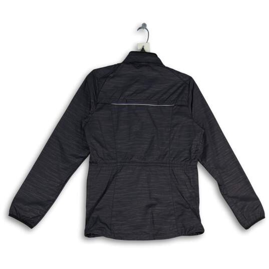 NWT Womens Black Mock Neck Long Sleeve Full-Zip Windbreaker Jacket Size M image number 2