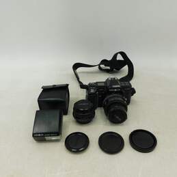 Minolta Maxxum 7000 SLR 35mm Film Camera W/ Lenses & Flash
