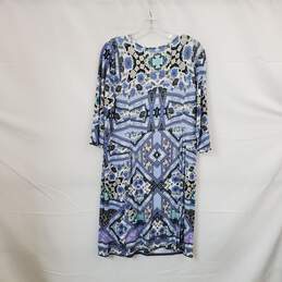 J. Jill Blue Lapis Art Floral Patterned Midi Sheath Dress WM Size M NWT alternative image
