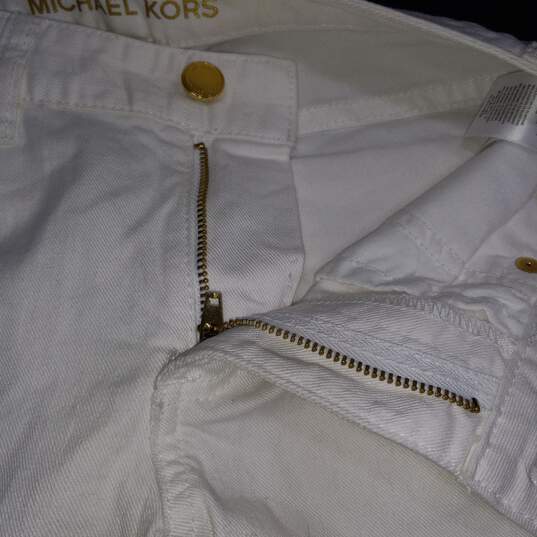 Michael Kors White Bootcut Jeans Women's Size 2 image number 5