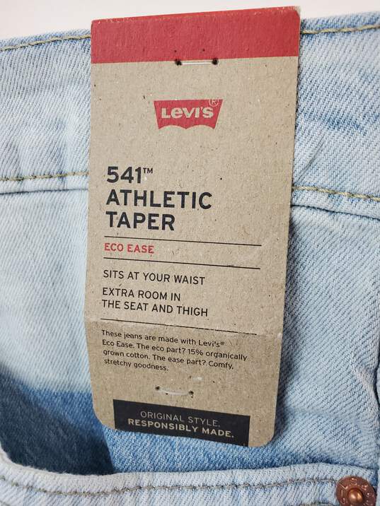 Levi's 541 Athletic Taper Light Blue Jeans Size W50 X L30 image number 3