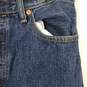 Mens 501 Dark Wash 5-Pocket Design Denim Straight Leg Jeans Size 30X34 image number 3